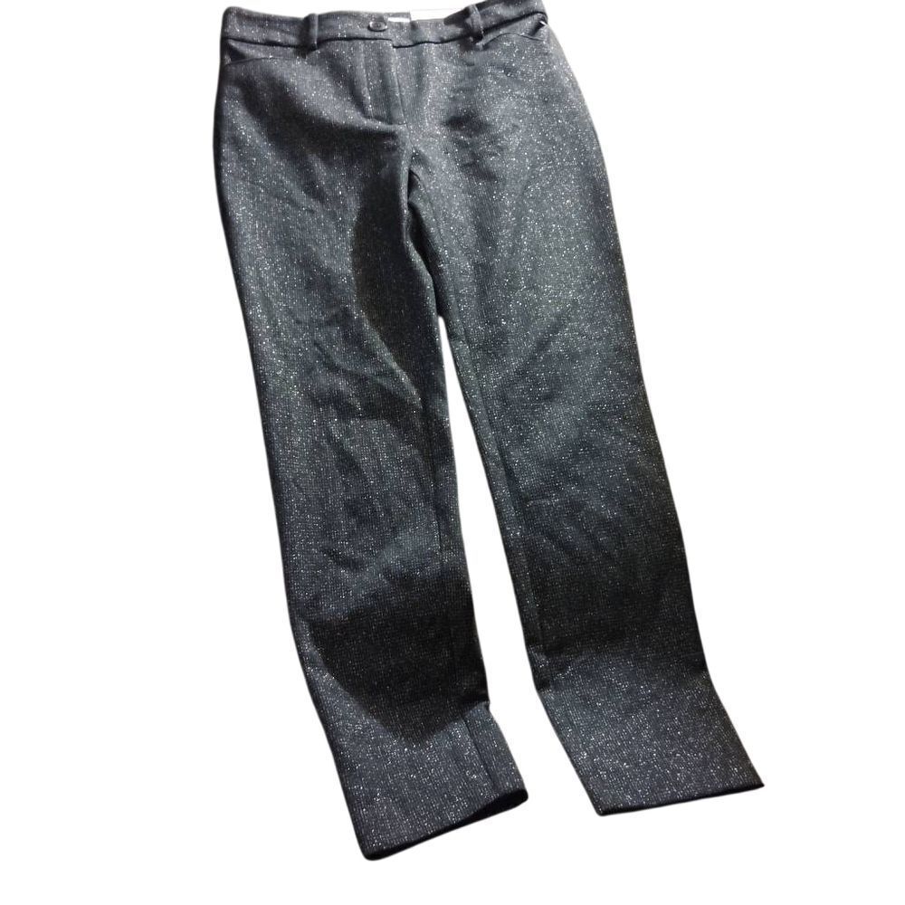 LOFT Black Glitter Straight Leg Pants (215)
